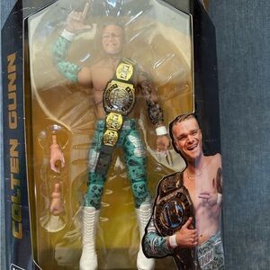 Wrestling Action Figure with Championship Belts